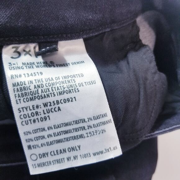 3x1 NYC Jeans Midway Eyelet Black Denim Flared Leg - Picture 5 of 13